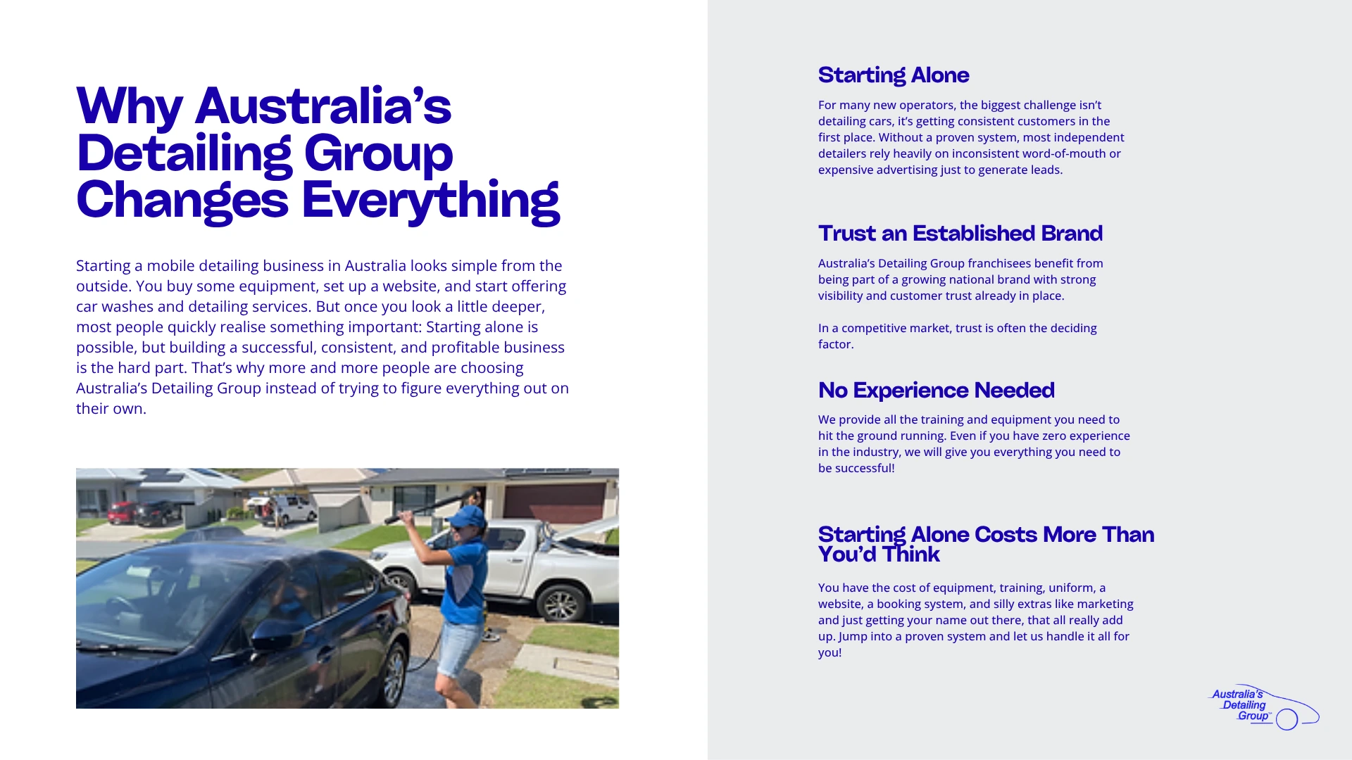 Why So Many People Choose ADG Instead of Starting a Detailing Business Alone
